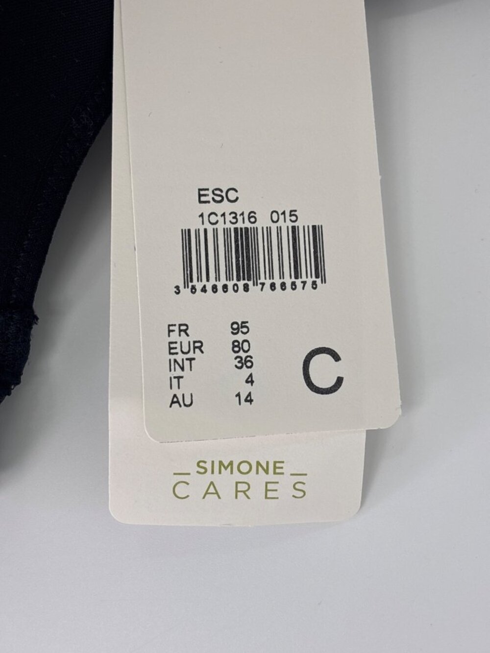 Simone Perele Escale 3d Plunge T-Shirt Underwire Lace Trim Bra Black 36C NEW - Picture 5 of 7